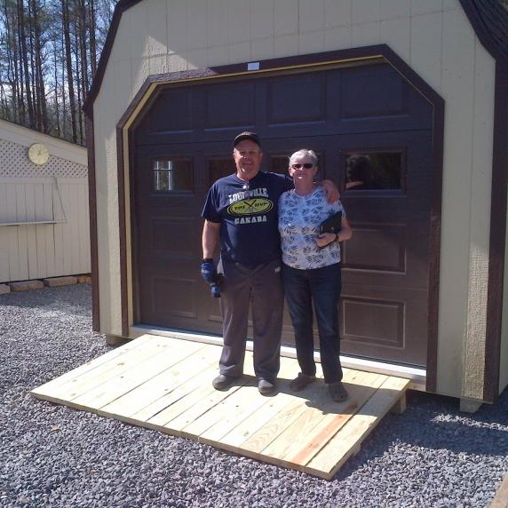 two tone gambrel roof garage in Carrying Place, ON