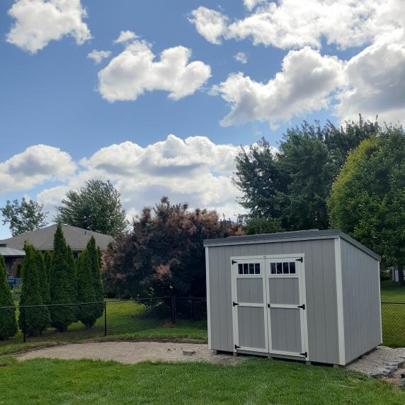 lean2 storage shed metal roof