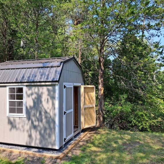 Highwall shed with metal roof by Better Way Sheds